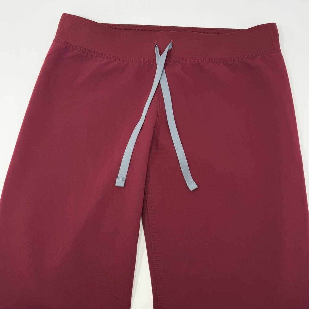 Figs Livingston Basic Scrub Pants Maroon Small Straight Leg T21003